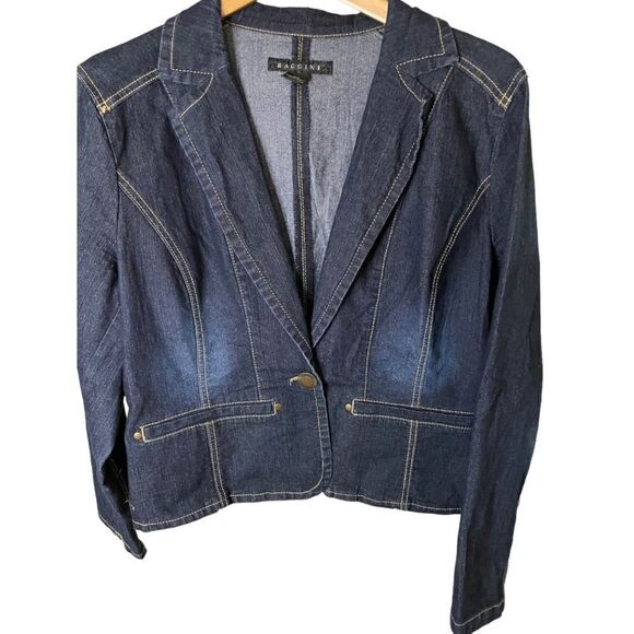 Tailored Jean Jacket Blazer by Baccini - Petite XL - Picture 4 of 4